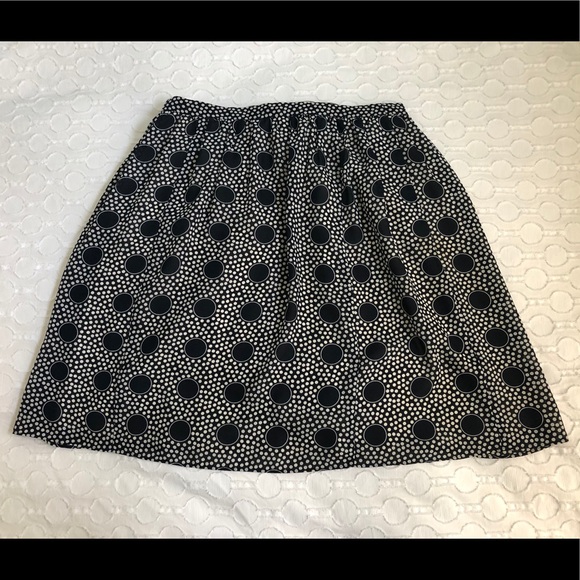 JCrew Navy Polka Dot Skirt - Picture 3 of 6